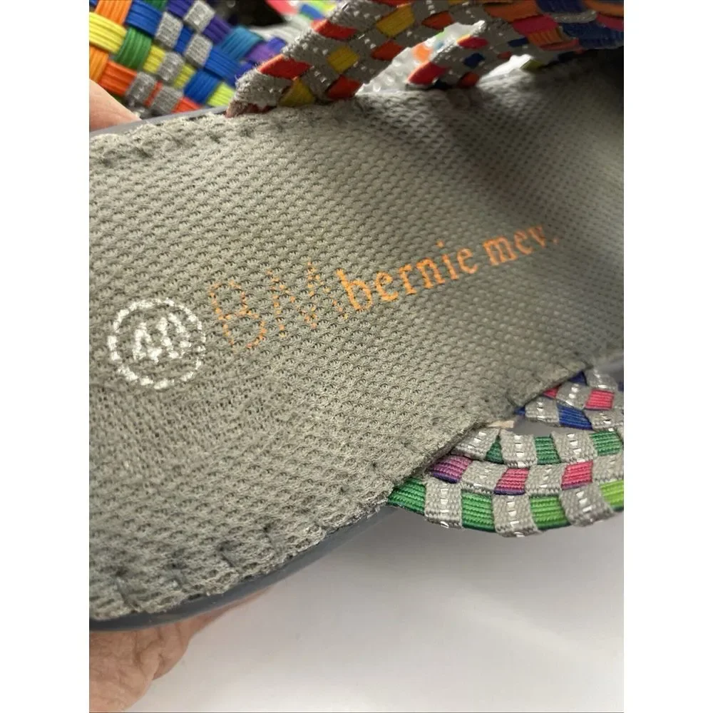 Bernie Mev Sandals Size 9 US 40 EU Wedge Rainbow Woven Womens Colorful Shoes‎